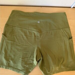 lululemon athletica Sage Green Bike Shorts